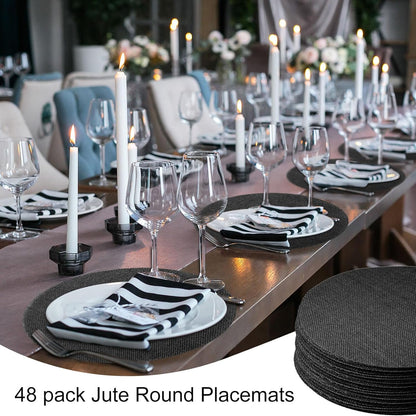 Round Textured Placemat Set (30cm)(6 pcs)