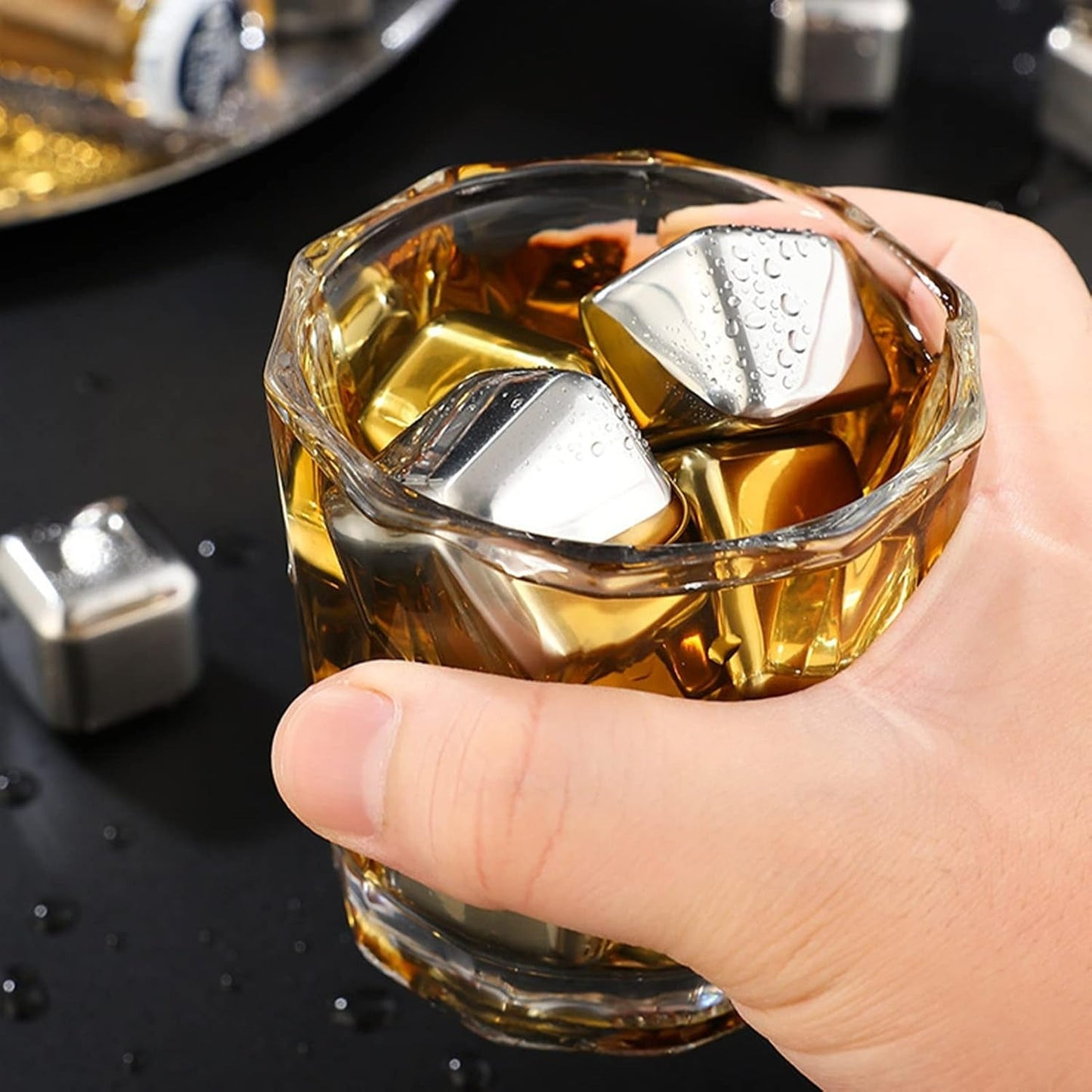 Reusable Stainless Steel Ice Cubes (8 pcs)