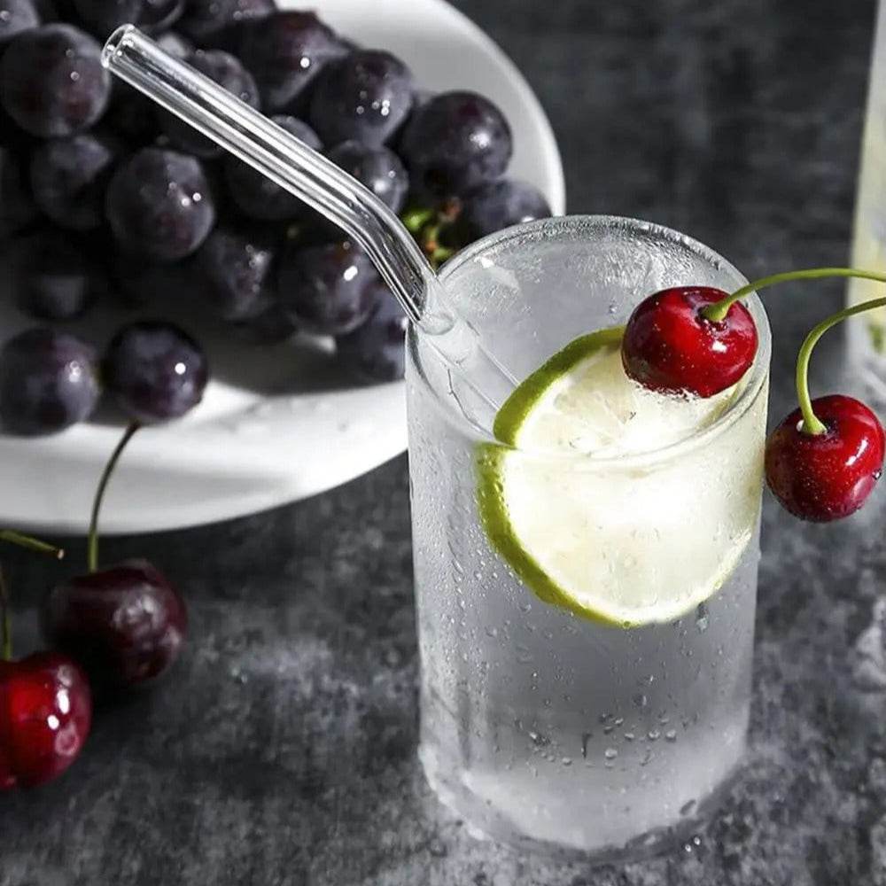 Clear Reusable Glass Straws (4 pcs)