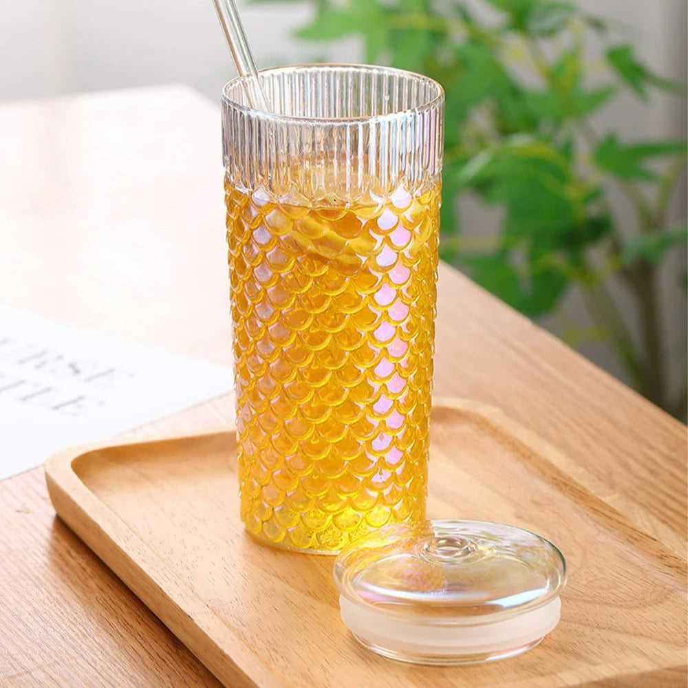 Clear Wavy Glass Tumbler (600ml)(Each)