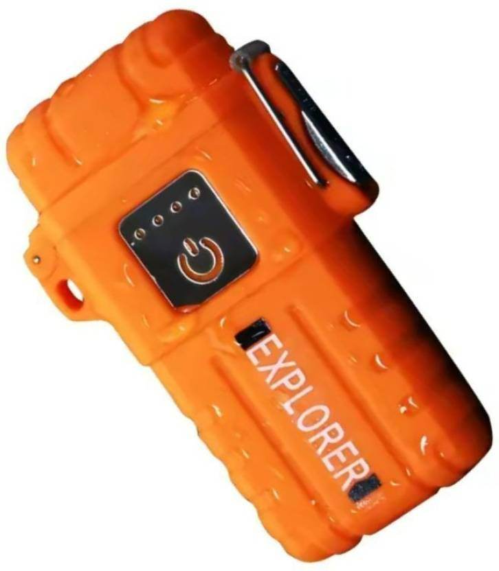 Arc Metal Rechargeable Lighter (Orange)