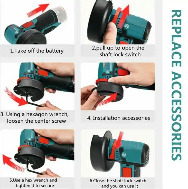 Portable Lithium Electric Angle Grinder (12V)