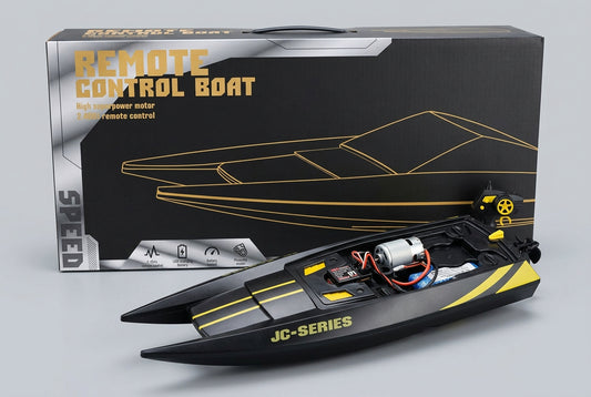 High-Speed Remote Control Racing Boat with Twin Hulls