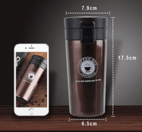 Double Wall Vacuum Insulated Travel Coffee Cup (380ml)
