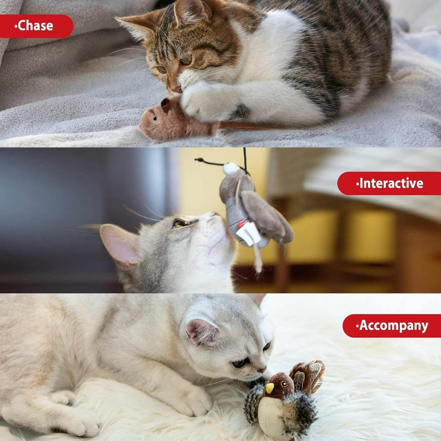 Interactive Electronic Bird Toy For Cats