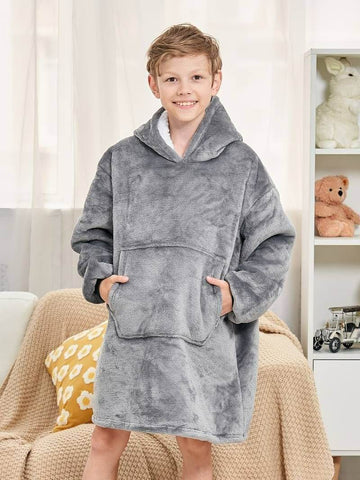 Kids Oversized Huggle Hoodie - Alt View