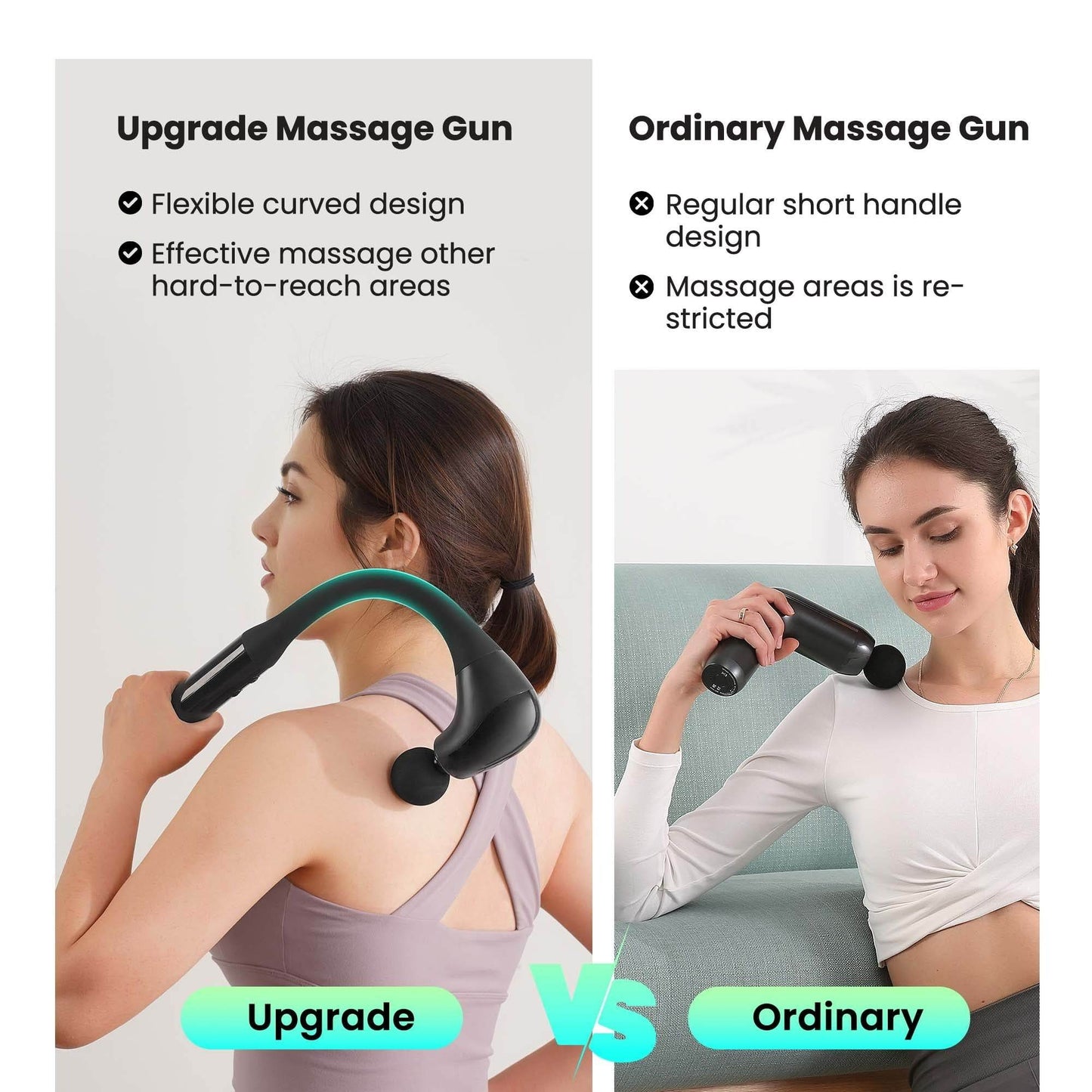 Deep Tissue Massage Gun With Upgraded Extension Handle