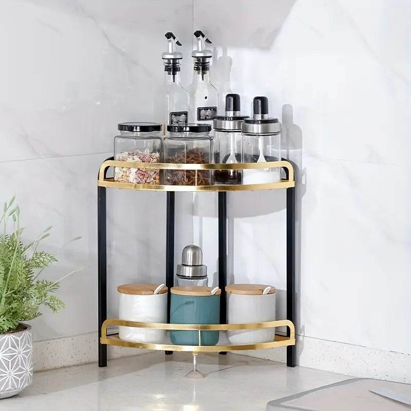 Wrought Iron Corner Kitchen or Bathroom Shelf (Each)