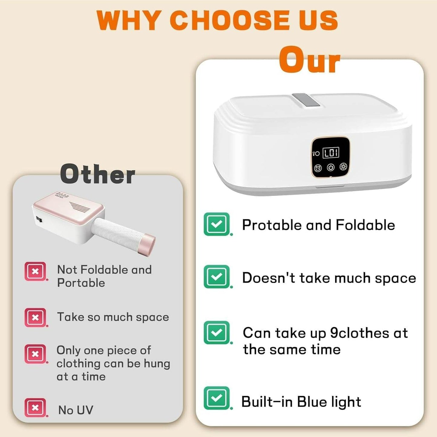 Portable Electric Clothes Dryer