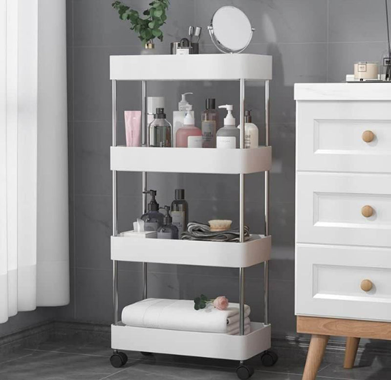 Multipurpose Space Saving Side Shelf Trolley (4 Tier)