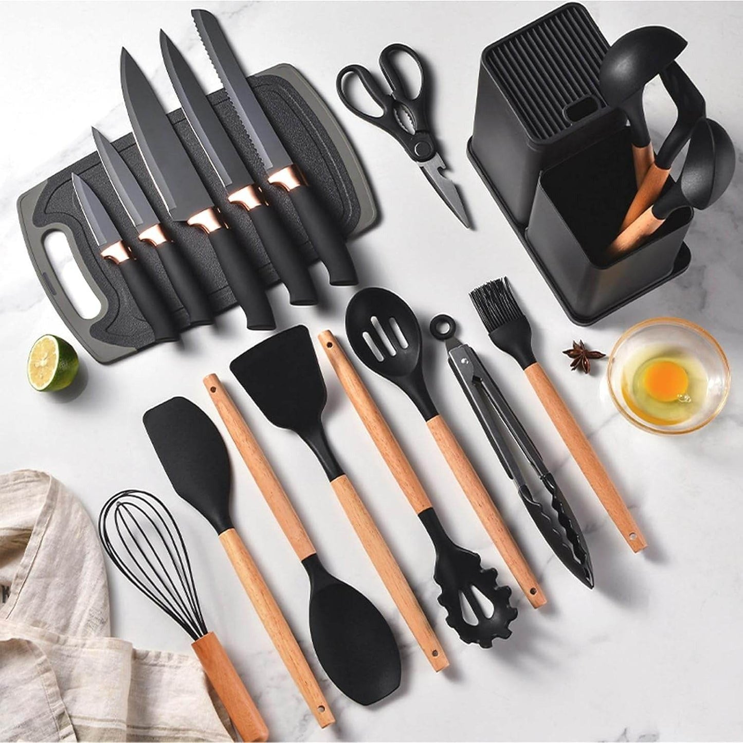 Ultimate Cooking Knife and Mini Utensil Set (19 pcs)