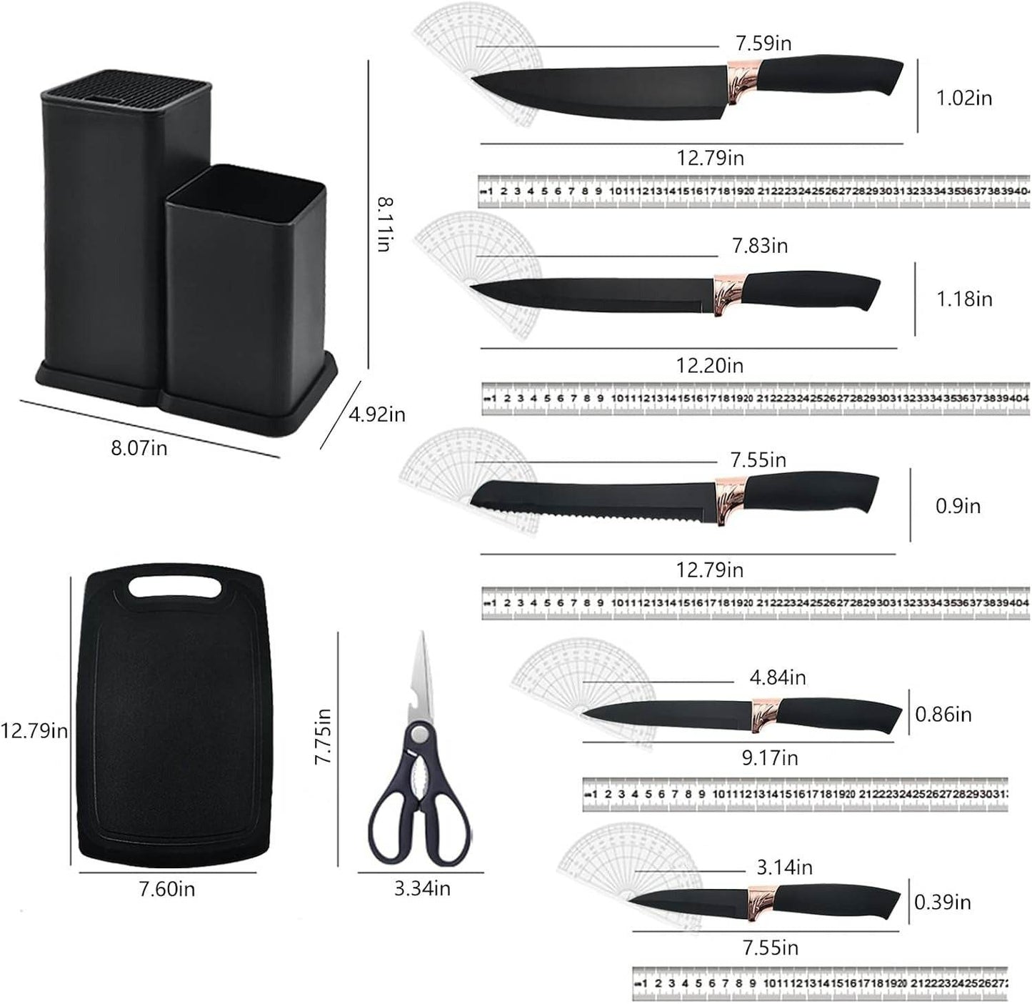 Ultimate Cooking Knife and Mini Utensil Set (19 pcs)