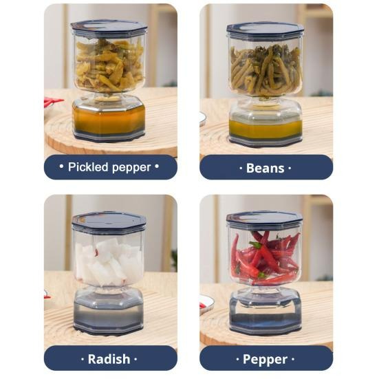 Pickle Jar With Flip Strainer