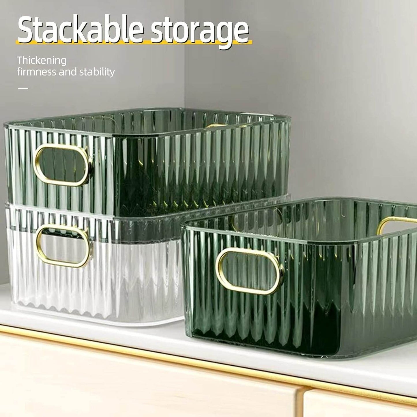 Transparent Stackable Acrylic Storage Basket