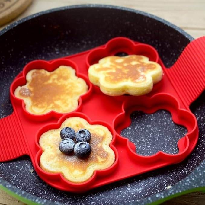 Silicone Flapjack And Egg Mold (Flower)