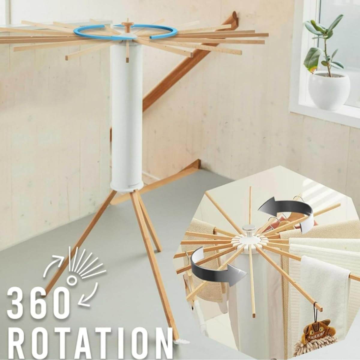 Collapsible Tripod Clothes Drying Stand