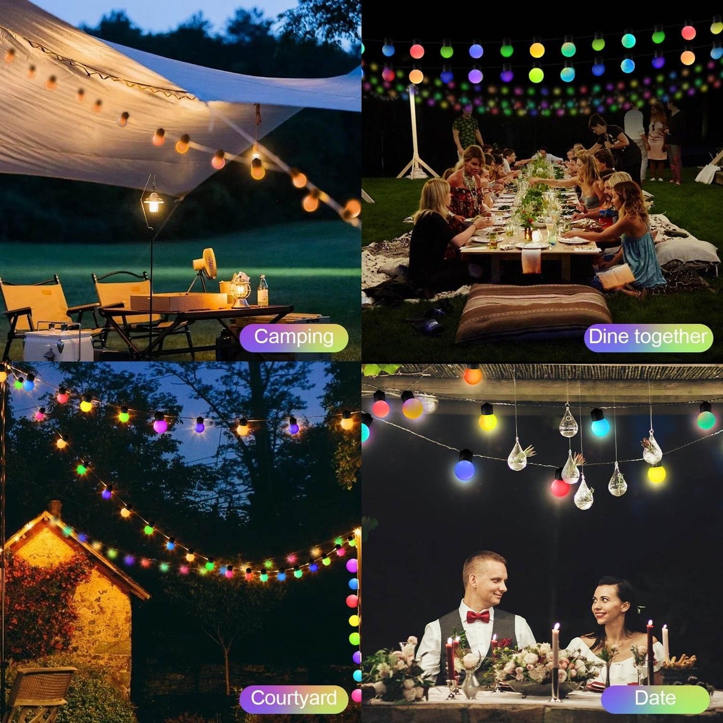 Smart RGB Outdoor String Lights (5m)