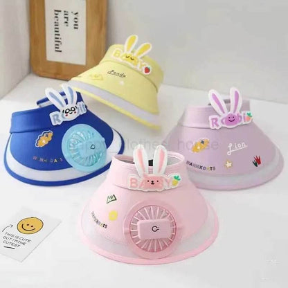 Children's Rabbit Ear Fan Sun Screen Hat (2-14 years) - DMC Wholesale