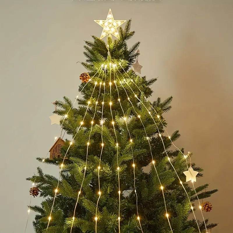 Five Point Star Waterfall Light (Yellow)