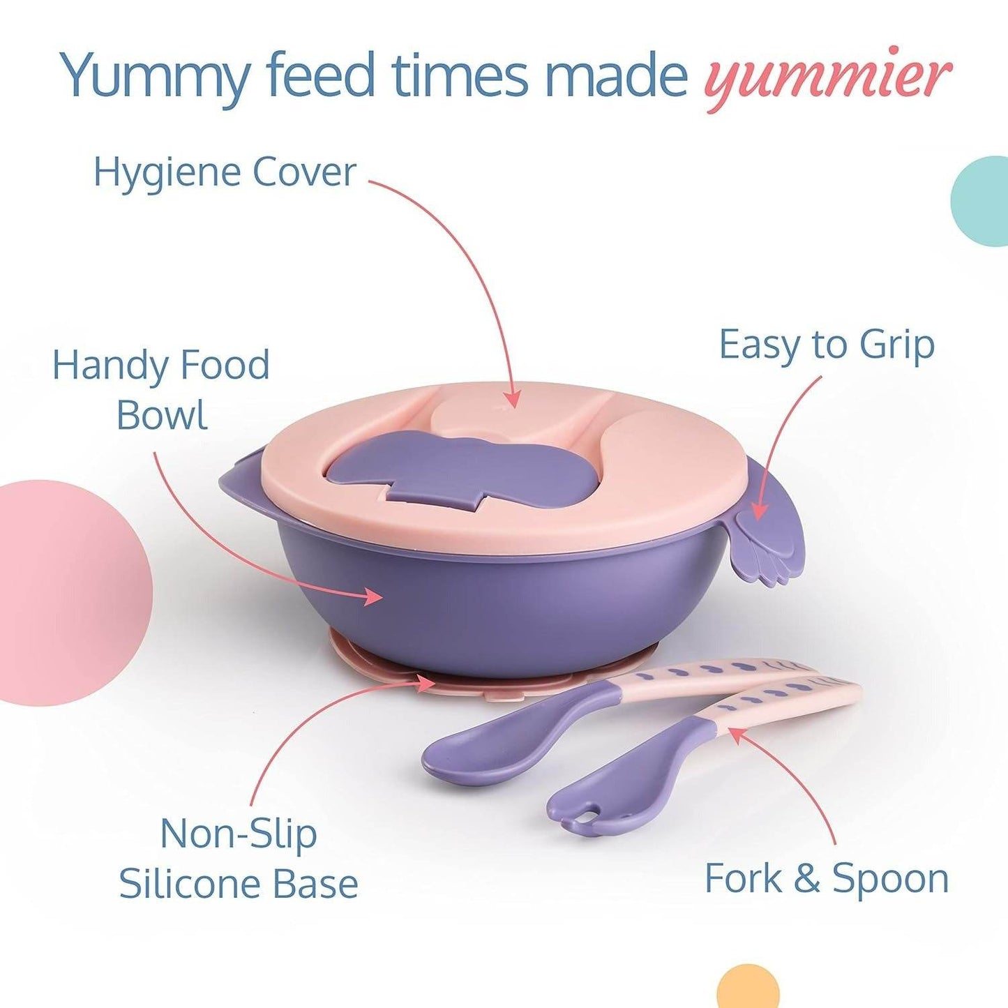 Dr Gym Baby Bowl BPA Free With Spoon And Fork