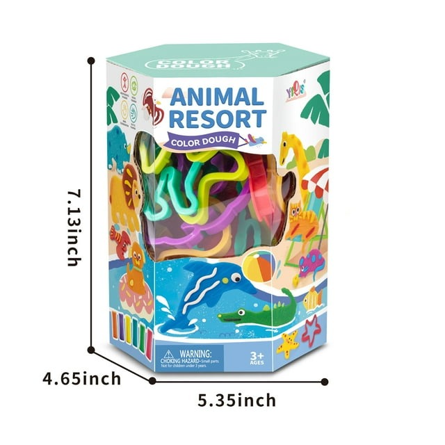 Colour Animal Resort Play Dough Set