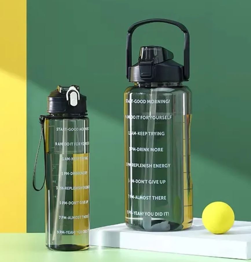 Combo: Clear Motivational Bottle (2 pcs)