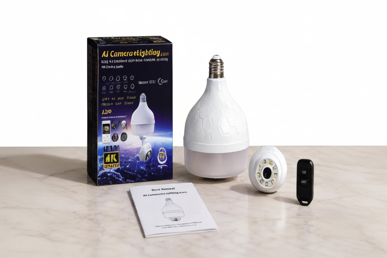 AI Camera + Lighting 2in1 Bulb 4K Ultra HD