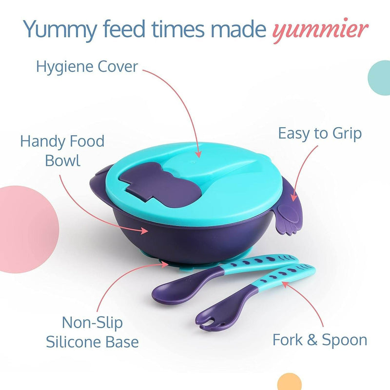 Dr Gym Baby Bowl BPA Free With Spoon And Fork