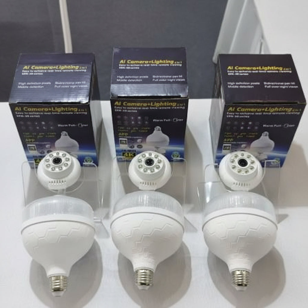 AI Camera + Lighting 2in1 Bulb 4K Ultra HD