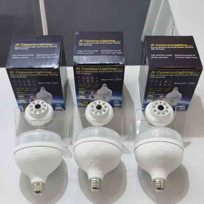 AI Camera + Lighting 2in1 Bulb 4K Ultra HD