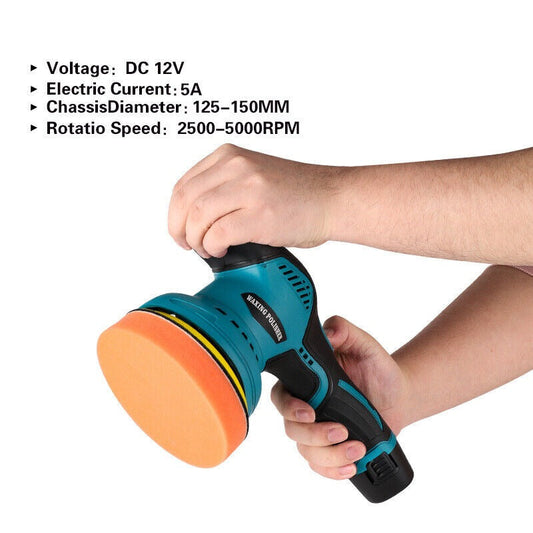 Cordless Polisher, Buffer, Sander (12V) (2 Batteries)