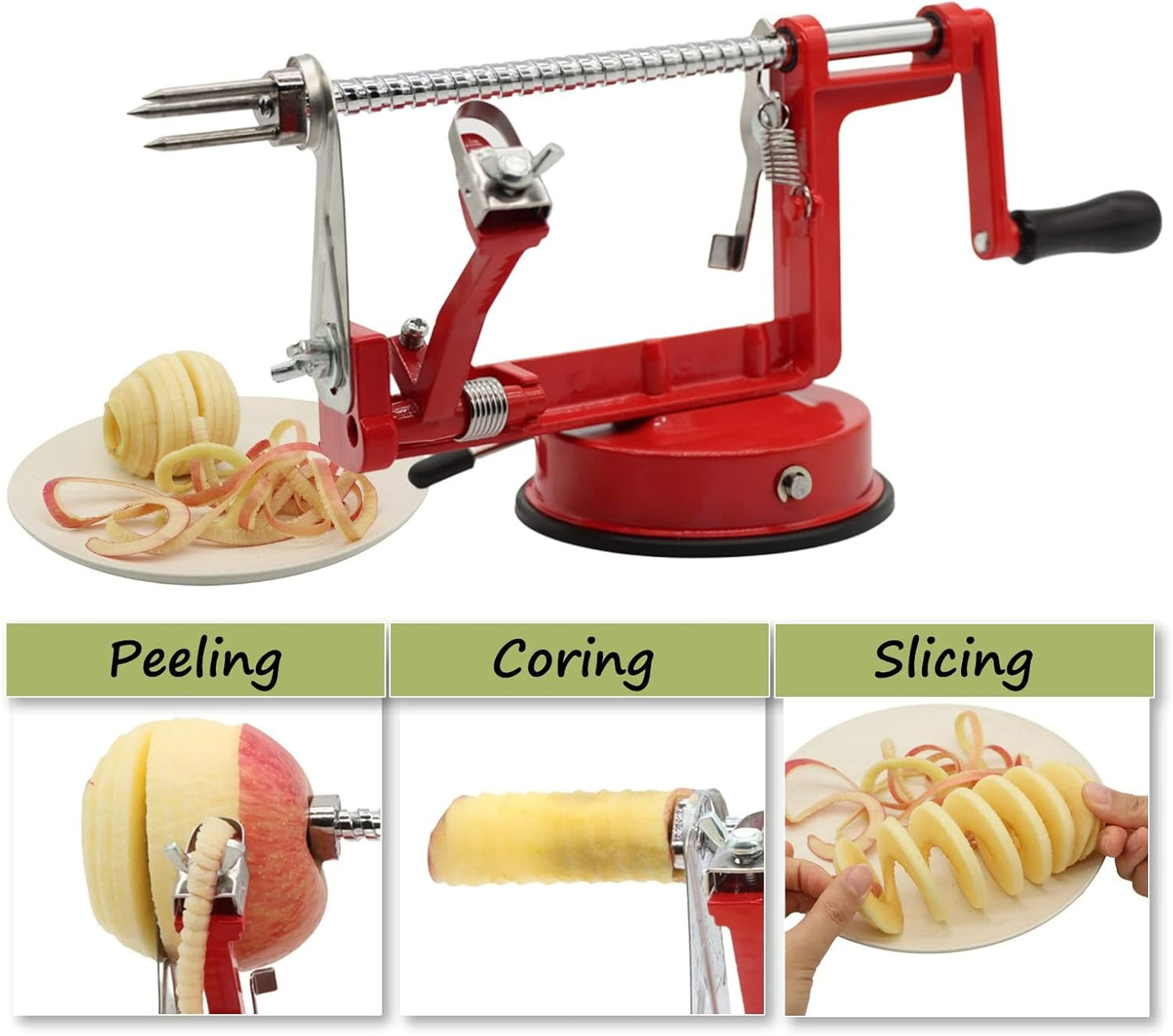 Apple Slicing Coring And Peeling Machine