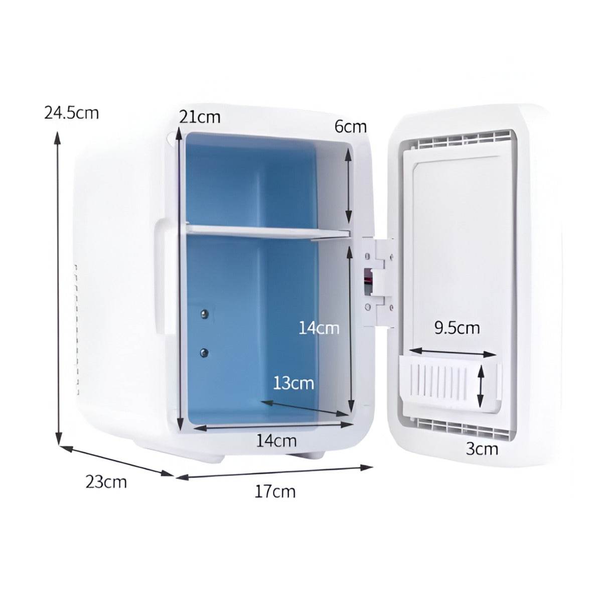 Indoor Mini Beauty Bar Fridge with LED Mirror (75W)(4L)