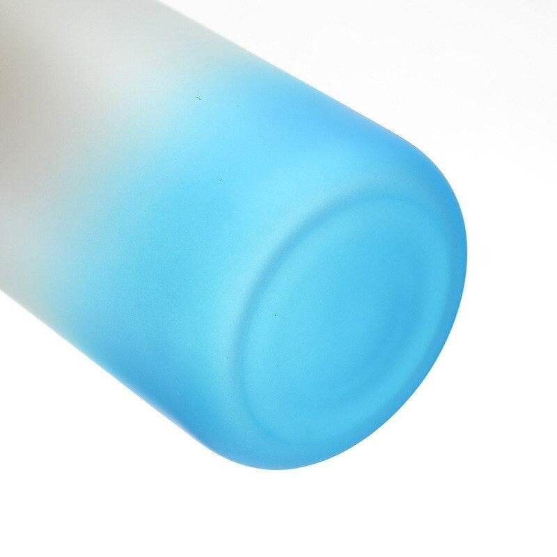 Frosted Drinking Glass With Bamboo Lid (380ml)(Each)