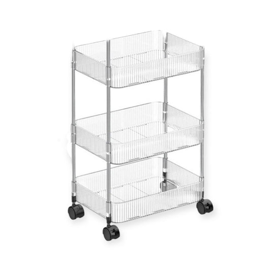 3 Tier Multi-Use Home Storage Acrylic Trolley