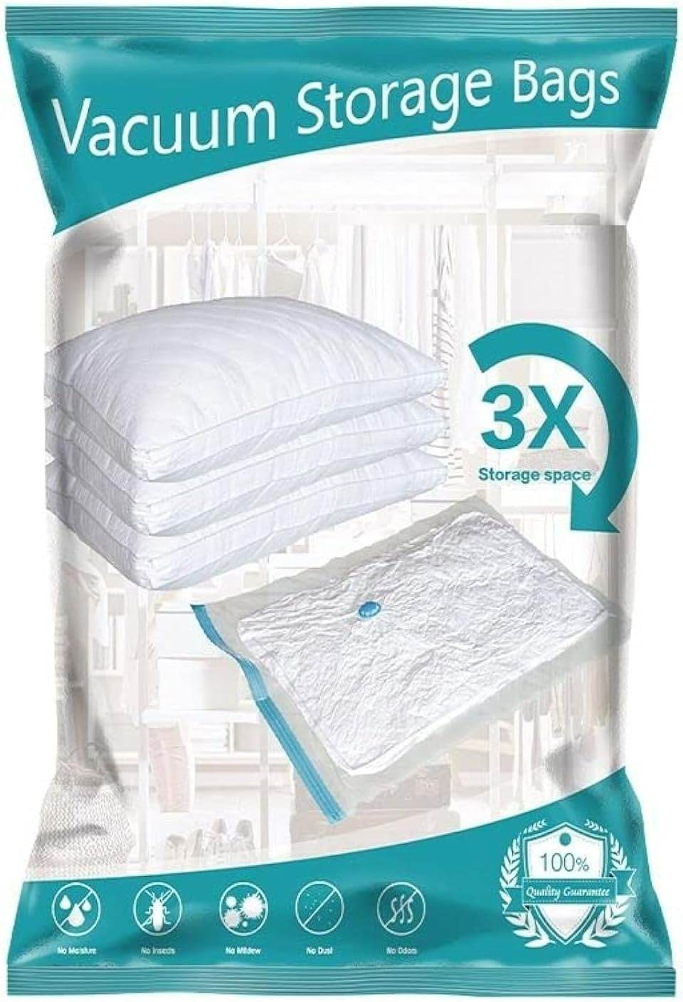 Double Seal Zipper Bag Set With Pump (10 pcs)