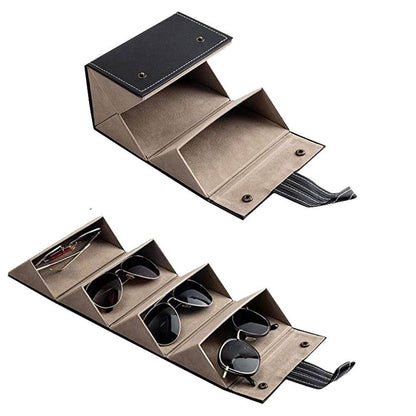 Foldable Eyeglasses Travel Organizer Case (4 Slots) - DMC Wholesale