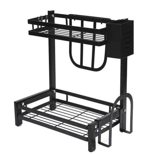 Kitchen Organiser Metal Shelf (40cm)(2 Tier) - DMC Wholesale