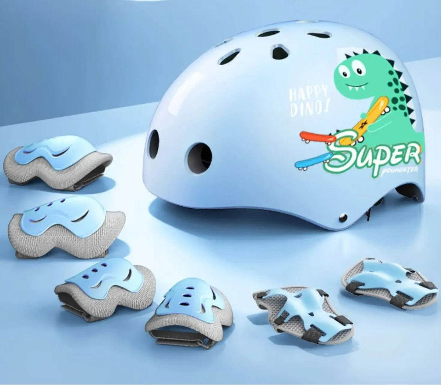 Sports Protective Gear Set With Knee Elbow Wrist