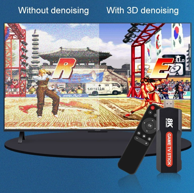 8K Ultra HD TV Stick Game Console + 2 x Wireless Controllers