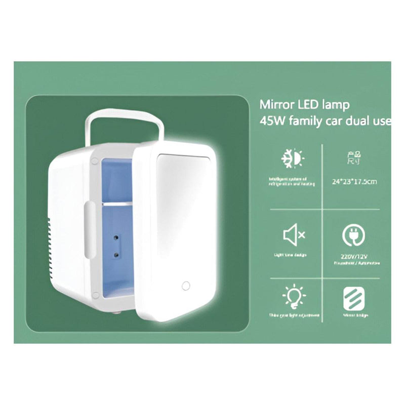 Portable Fridge with LED Mirror Light (4l)