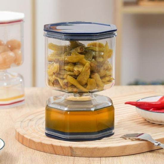 Pickle Jar With Flip Strainer