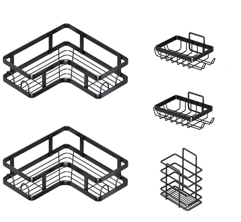 Stainless Steel Partitioned Shower Rack (7 pcs)