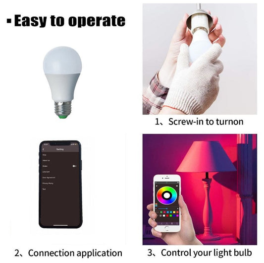 Smart LED Color Changing Light Bulbs with APP Control/Remote