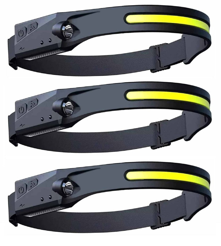 Set of 3 Rechargeable Induction Headlamp