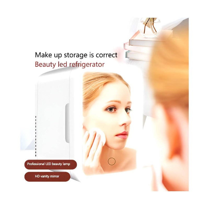 Portable Fridge with LED Mirror Light (4l)