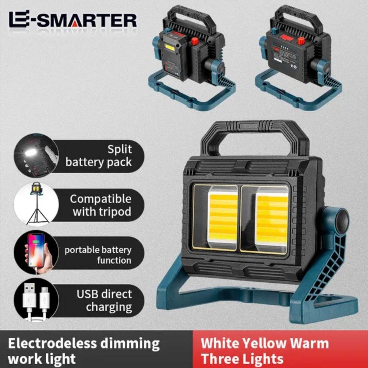 Work And Flood Spotlight (Rechargeable)