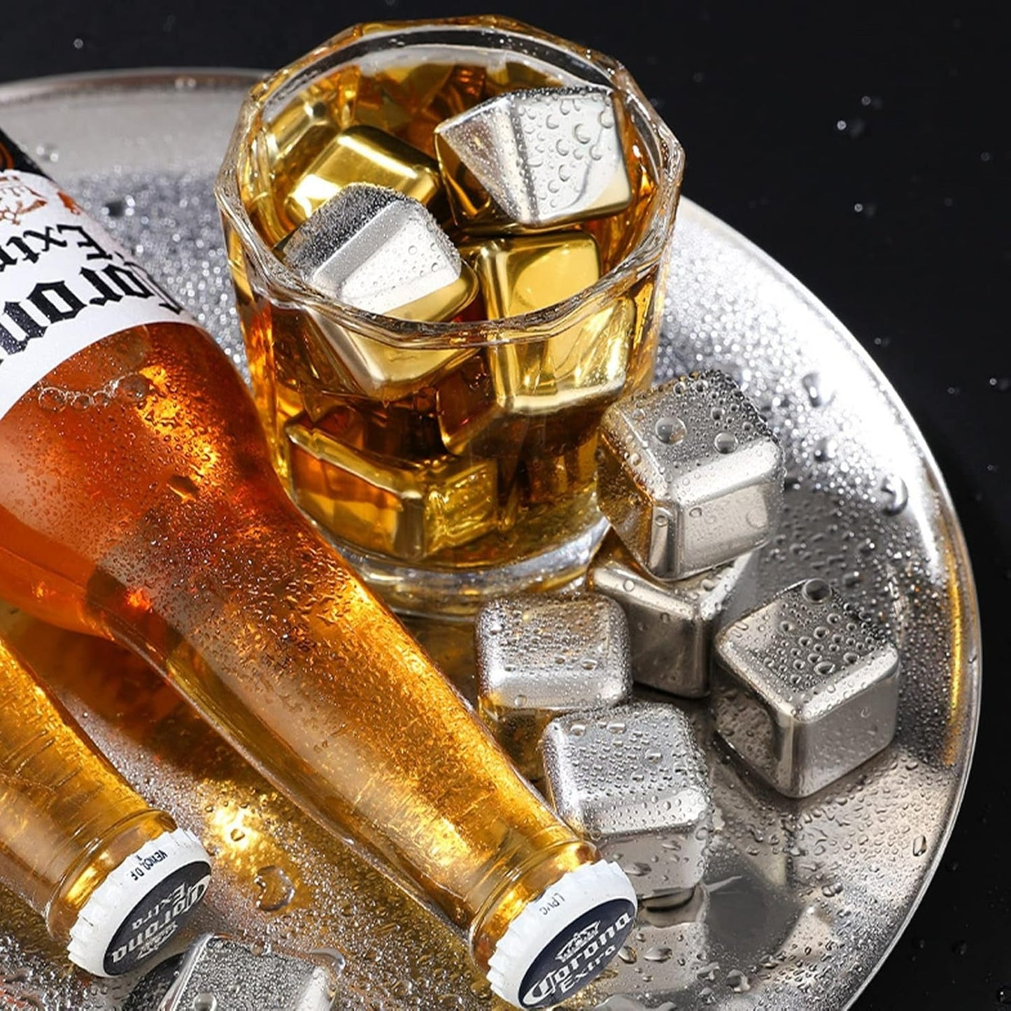 Reusable Stainless Steel Ice Cubes (8 pcs)