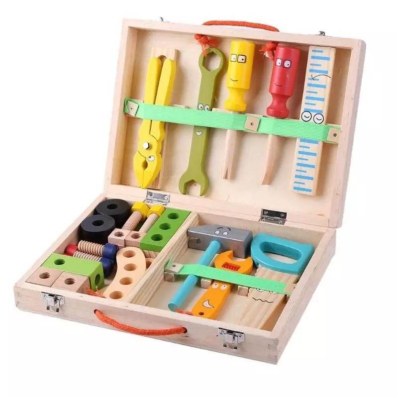 Kids Wooden Toolbox Kit