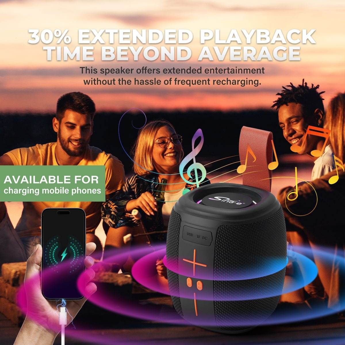 Portable Bluetooth Wireless Diaphragm Speaker